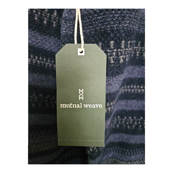NEW Men's Tall Mutual Weave Striped Pullover Knit Sweater in Blue (Size: 3XLT) - Picture 5 of 7